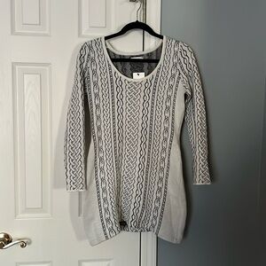 Calvin Klein sweater dress cable knit print